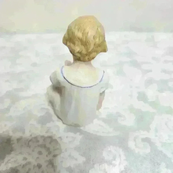 Vintage Bisque Porcelain Piano Baby Boy 3" - Picture 3 of 6